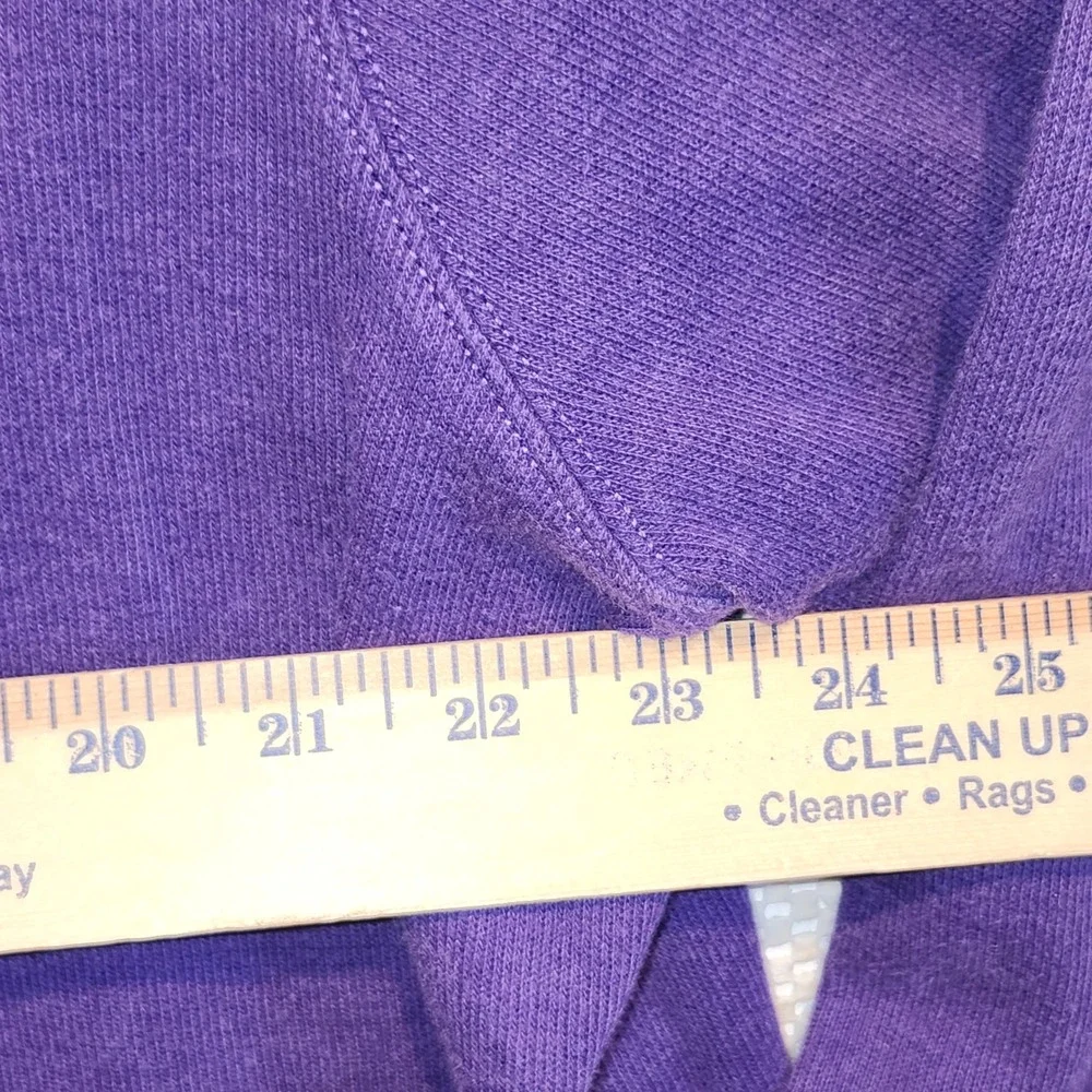 Polo Ralph Lauren Estate Rib Quarter Zip Pullover‎ Purple Cotton Mens XL 3418
